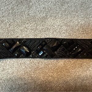 BCBG Elegant Black Embellished Women's Belt